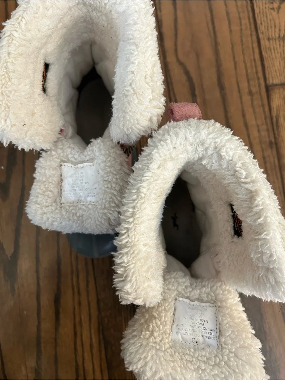 Kids Pink Winter Snow Boots with Faux Fur Trim